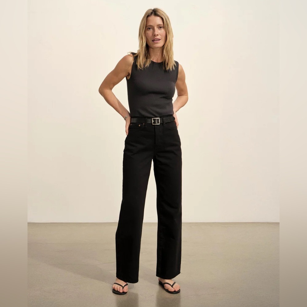 Buck Mason Jet Set Jean in Black, size 27 (runs large)